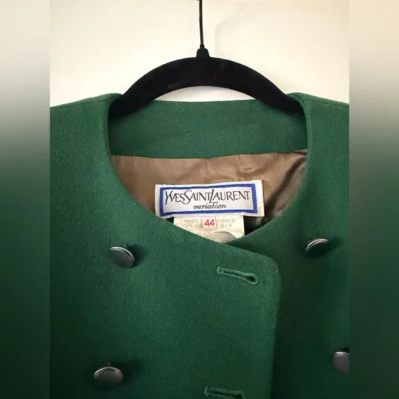 saint laurent vintage green wool jacket - Picture 6 of 6